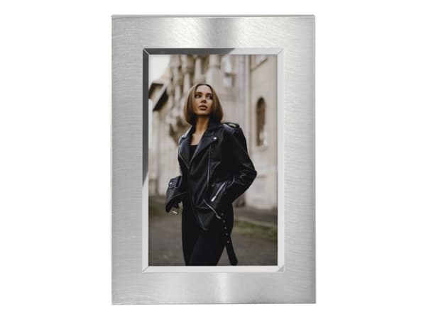 Hama 00193124, Enkel bilderamme, Aluminium, Sølv, Bord, Vegg, 13 x 18 cm, Rektangulær