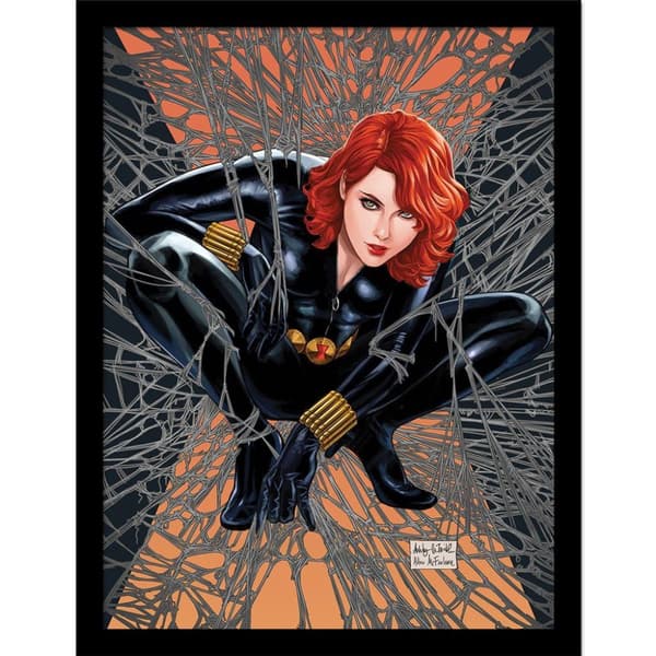 Black Widow Web Of Black Widow Framed Poster Multicoloured 40cm x 30cm