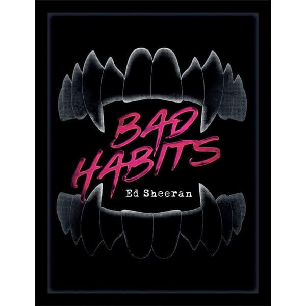Ed Sheeran Bad Habits Framed Poster Black/Pink 40cm x 30cm
