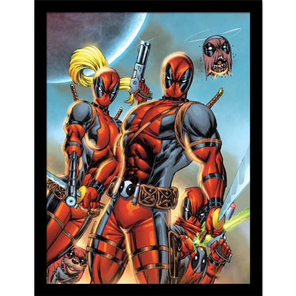 Deadpool Family Action Framed Poster Multicoloured 40cm x 30cm