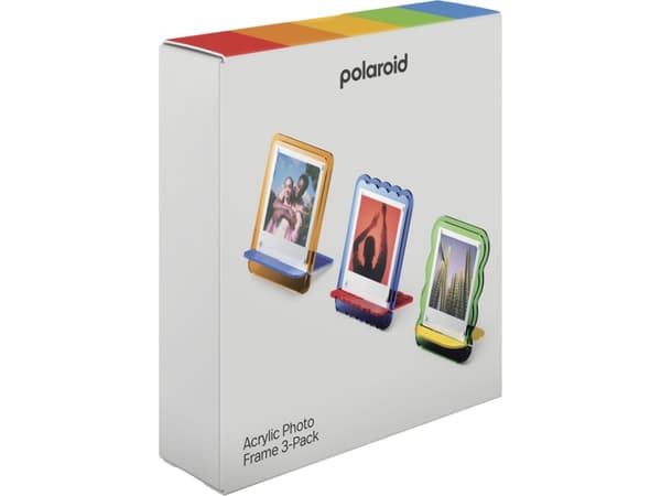 Polaroid Coloured Acrylic Photo Frames 3 Pack, Fotoramset, Multifärg, Bord, Rektangulär, Kina, 366 g