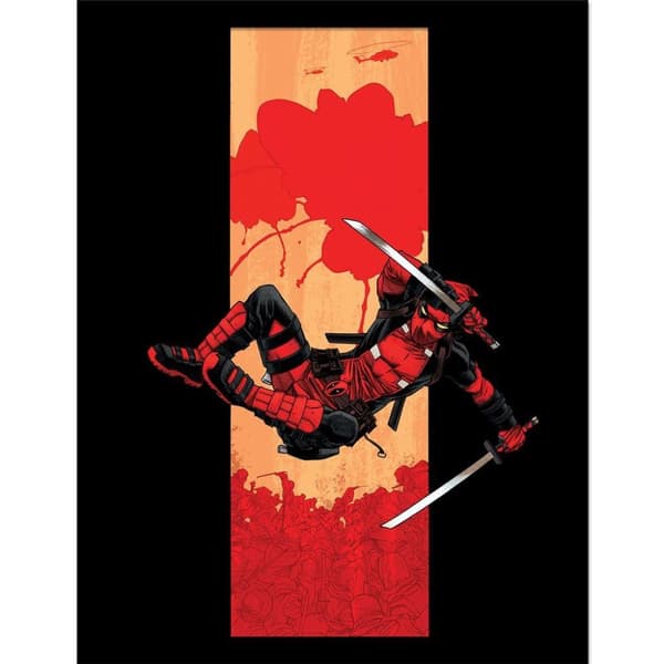 Deadpool  Katana Framed Poster Black/Red 40cm x 30cm