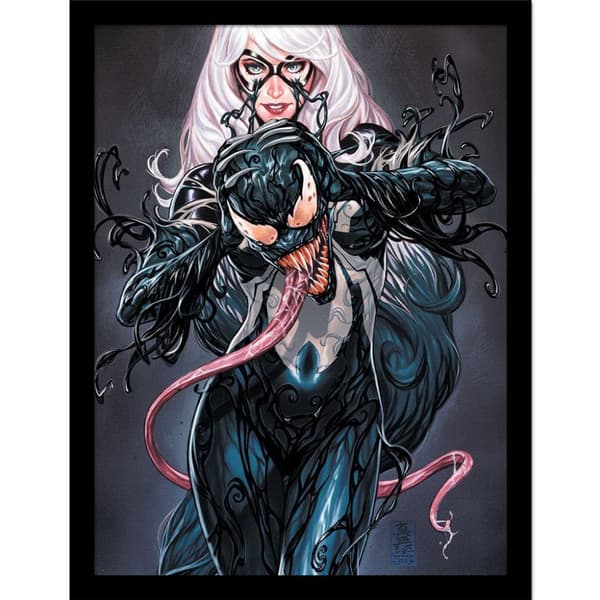 Marvel Venom Black Cat Vol 1 Framed Poster Grey/Black 40cm x 30cm
