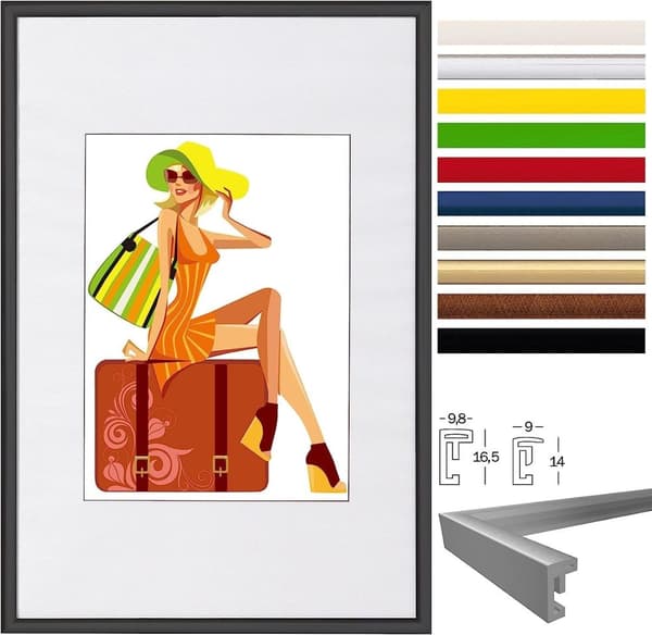 Rootz tavelramar - Fotoramar - Displayramar - Mångsidig hängande eller stående - Slitstark plast och glas - Elegant design - Olika storlekar från 10x1