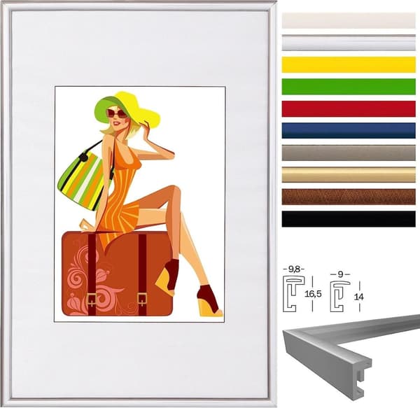 Rootz tavelramar - Fotoramar - Displayramar - Mångsidig vägg- eller hyllamontering - Slitstark plast med glasskydd - Snygg design - Olika storlekar fr