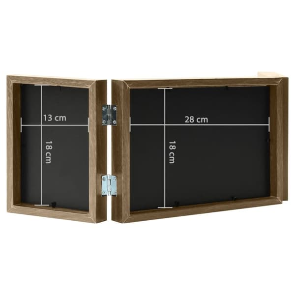vidaXL 3-osainen Valokuvakehyskollaasi v.ruskea 28x18cm+2x(13x18cm) -  Valokuvakehykset