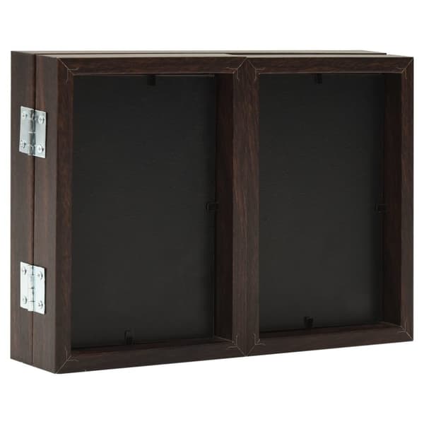 vidaXL Tredelad fotoram mörkbrun 22x15 cm+2x(10x15 cm) -  Bildramar