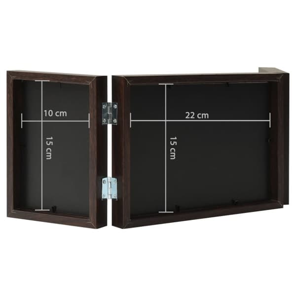 vidaXL Tredelad fotoram mörkbrun 22x15 cm+2x(10x15 cm) -  Bildramar