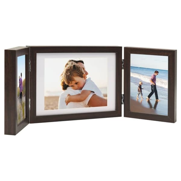 vidaXL Tredelad fotoram mörkbrun 22x15 cm+2x(10x15 cm) -  Bildramar