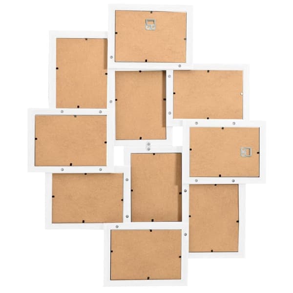 The Living Store Fotoram för 10x(13x18 cm) bilder vit MDF -  Bildramar