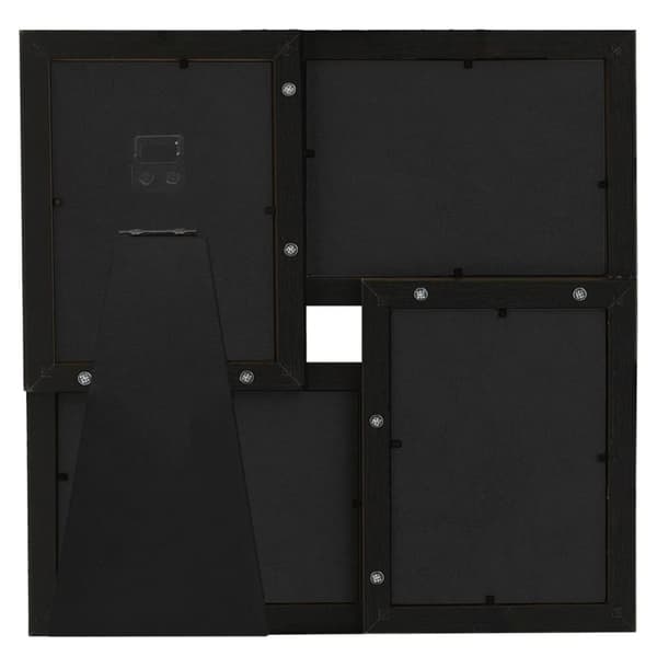 The Living Store Fotoram för 4x(10x15 cm) bilder svart MDF -  Bildramar