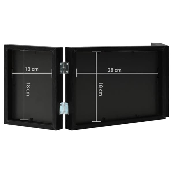 The Living Store Tredelad fotoram svart 28x18 cm+2x(13x18 cm) - Bildramar
