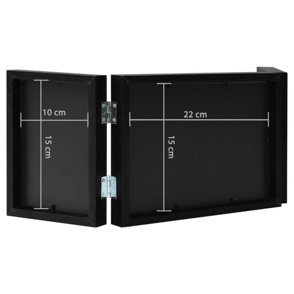 The Living Store folderamme til 3 billeder 22x15 cm + 2x(10x15 cm) sort -  Fotorammer
