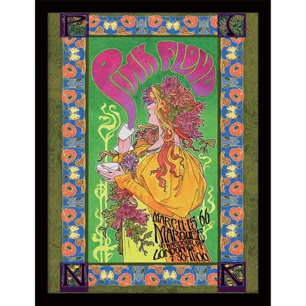 Pink Floyd ´66 Framed Poster Multicoloured 40cm x 30cm
