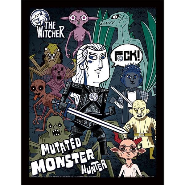 The Witcher Design 1 Framed Poster Multicoloured 40cm x 30cm