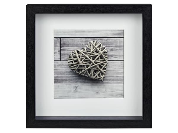 Hama Scala, Enkel tavelram, MDF, Svart, 15 x 15 cm, Kvadratisk, Reflekterande