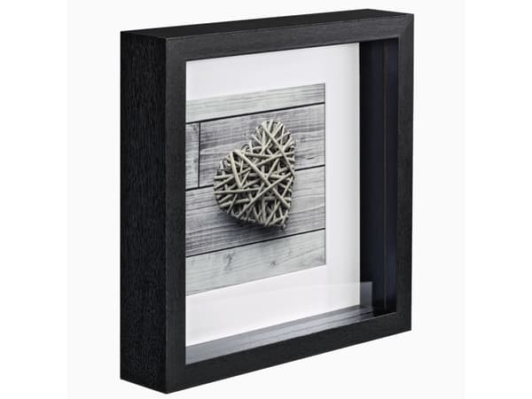 Hama Scala, Enkel tavelram, MDF, Svart, 15 x 15 cm, Kvadratisk, Reflekterande