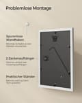 Pikkukuva 6 / 6: Rootz Vintage White 2-osaiset valokuvakehykset - Kuvakehykset - Seinätaidekehykset - MDF- ja lasimateriaali - Kevyt - Helppo ripustaa - Monipuolinen s