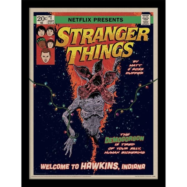 Stranger Things 2 Comic Inramad Poster