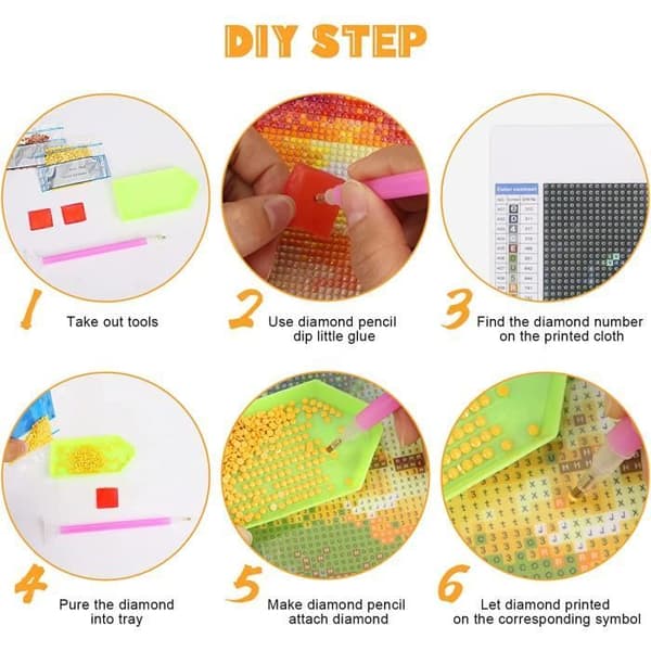 5D Diamond Painting Tiger, DIY Diamond Painting Kit, Diamond Arts Craft Canvas Hantverk Hem Väggdekor Dekor 30x40cm