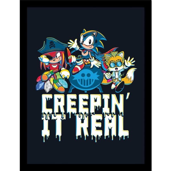 Sonic The Hedgehog Creepin´ It Real Framed Poster