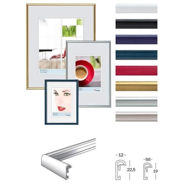 Fotoram - WALTHER - Galeria KB440H - 40x40 cm - Silver - Dagens stil