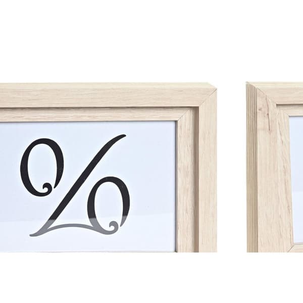 Fotoram för upphängning DKD Home Decor Urban Glas Naturell Multicolour Trä MDF (40 x 1,5 x 50 cm)
