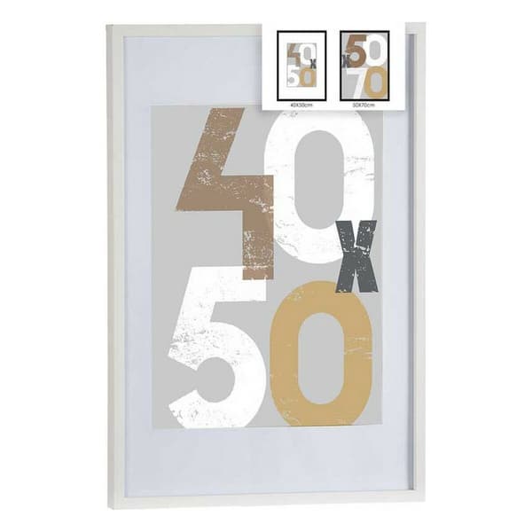 Fotoram 52,5 x 2,5 x 72,5 cm Vit Plast Trä MDF (6 antal)