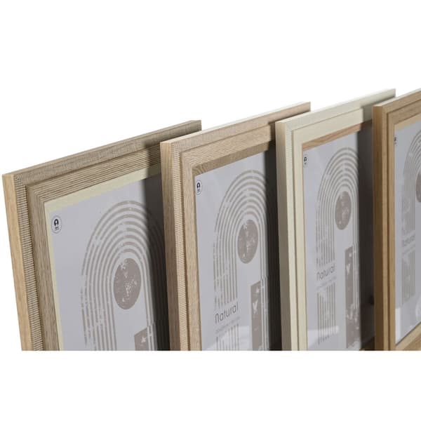 Fotoram Home ESPRIT Glas Trä MDF Skandinavisk 23 x 2,8 x 28 cm (4 antal)