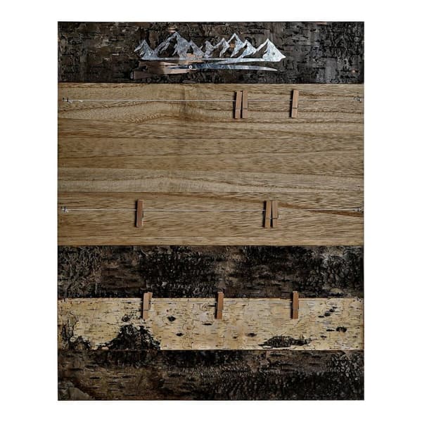 Fotoramme DKD Home Decor Brun Træ Metal Aluminium Natur 40 x 2 x 50 cm
