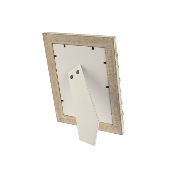 Fotoramme Home ESPRIT Hvid Brun Krystal Mangotræ 21 x 3 x 26 cm