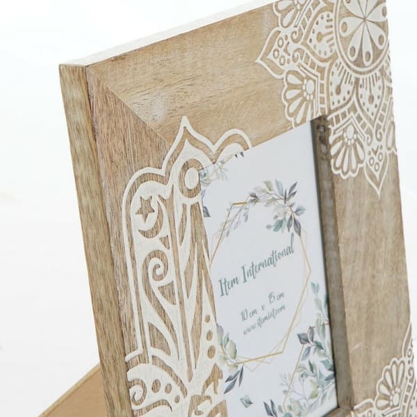 Fotoramme DKD Home Decor Brun Tre Plast Treverk av mangotre Indianer 20 x 2 x 25,5 cm