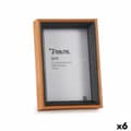 Miniatyrbilde 1 av 2: Fotoramme Krystall Svart Brun Tre MDF (12 x 17 x 3 cm) (6 enheter)