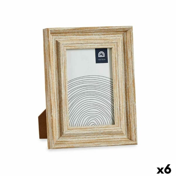 Fotoramme Krystall Gyllen Tre Brun Plast (16,2 x 2 x 21 cm) (6 enheter)