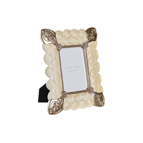 Fotoramme DKD Home Decor 20,4 x 2,5 x 26 cm Kopper Hvit Harpiks Romantisk