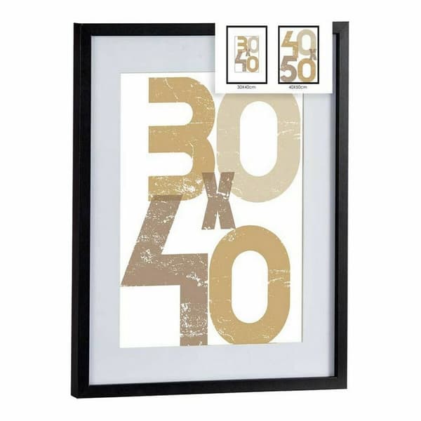 Fotoramme for vegg Svart Plast Tre MDF 42,5 x 2,5 x 52,5 cm (6 enheter)