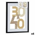 Miniatyrbilde 1 av 2: Fotoramme for vegg Svart Plast Tre MDF 42,5 x 2,5 x 52,5 cm (6 enheter)