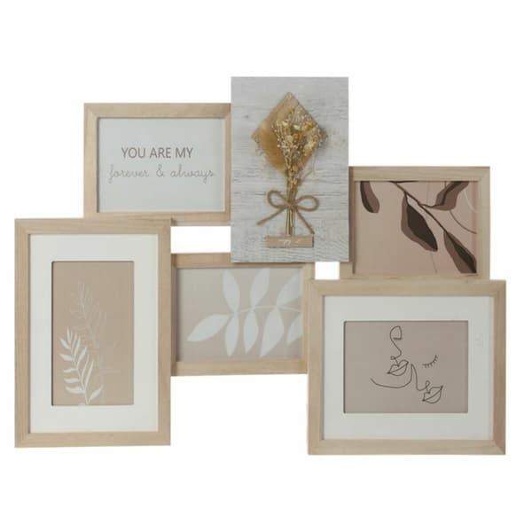 Kuvakehys DKD Home Decor 54 x 2,4 x 36,7 cm Kristalli Luonnollinen Shabby Chic