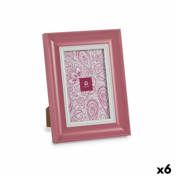 Kuvakehys Kristalli Pinkki Muovinen (6 osaa) (2 x 21 x 16 cm)