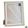 Pikkukuva 1 / 2: Kuvakehys 24 x 2 x 29 cm Kristalli Beige Valkoinen Muovinen (6 osaa)