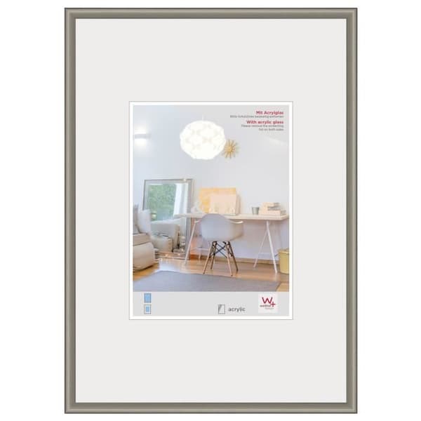 Ny Lifestyle plastram - Stål - Rektangulär profil - Akrylglas - Storlek 60x90