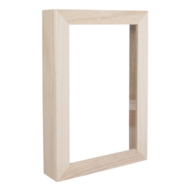Träram med akrylglas 30cm - Rayher Beige - Rektangulär - Blandad