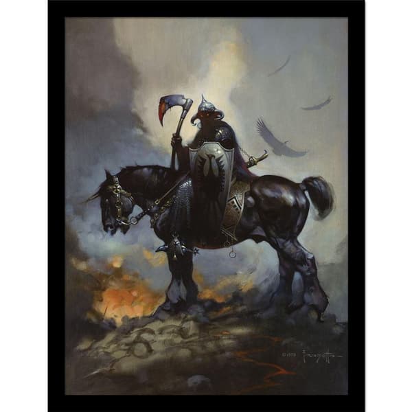 Frazetta Death Dealer Framed Poster Black/Grey 40cm x 30cm