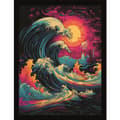 Miniatyrbilde 1 av 2: Wave Collection Neon Whirlpool Framed Poster