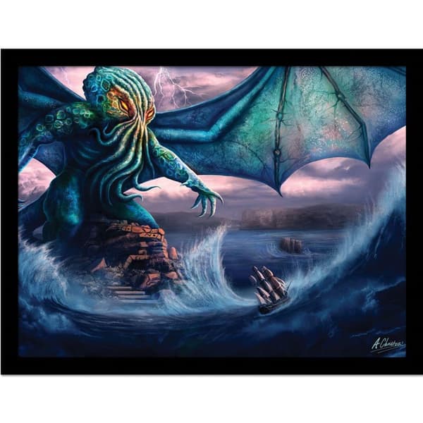 Anthony Christou Call Of Cthulhu Framed Poster Multicoloured 40cm x 30cm