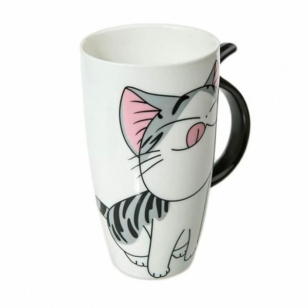 JÄTTE LUCKY CAT MUGG Asiatisk Kawaii Design