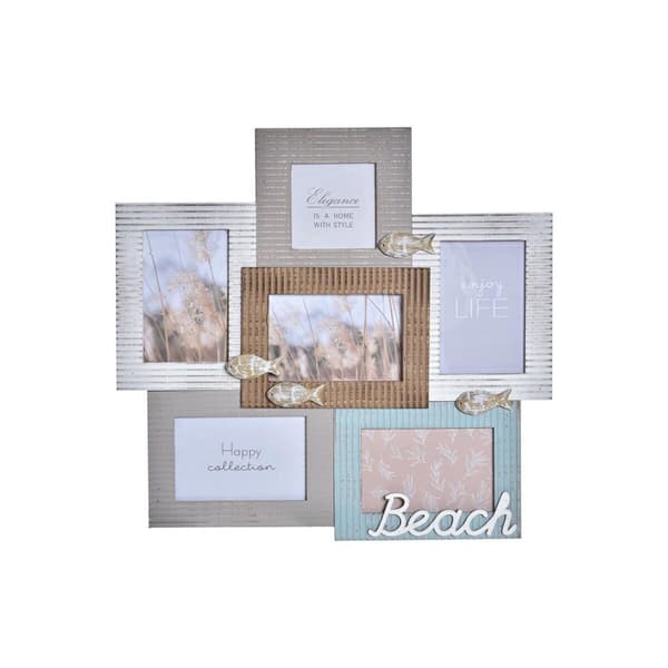 Fotoram DKD Home Decor Beach 46,5 x 2 x 44,5 cm Trä Sjöman
