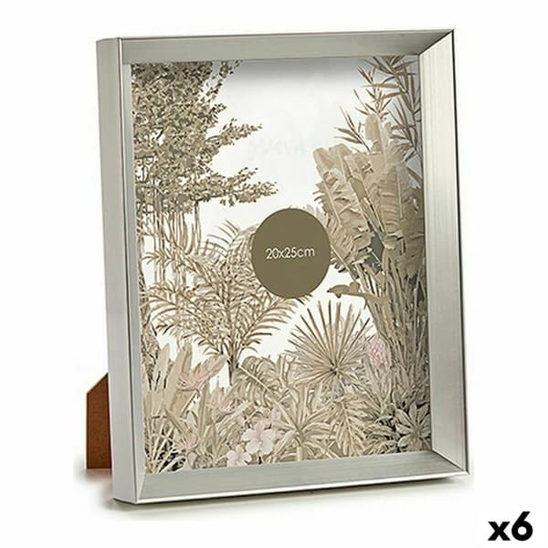 Fotoram Silvrig Plast Glas (22,3 x 3,5 x 27,3 cm) (6 antal)