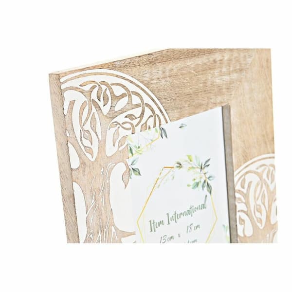 Kuvakehys DKD Home Decor Valkoinen Ruskea Puu Kristalli Mangopuu Puut Intialainen mies 23 x 2 x 28 cm