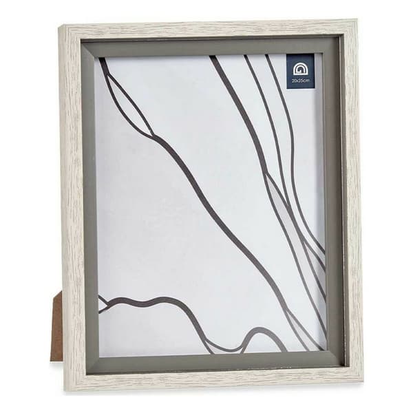 Fotoram 24 x 2 x 29 cm Glas Grå Trä Brun Plast (6 antal)